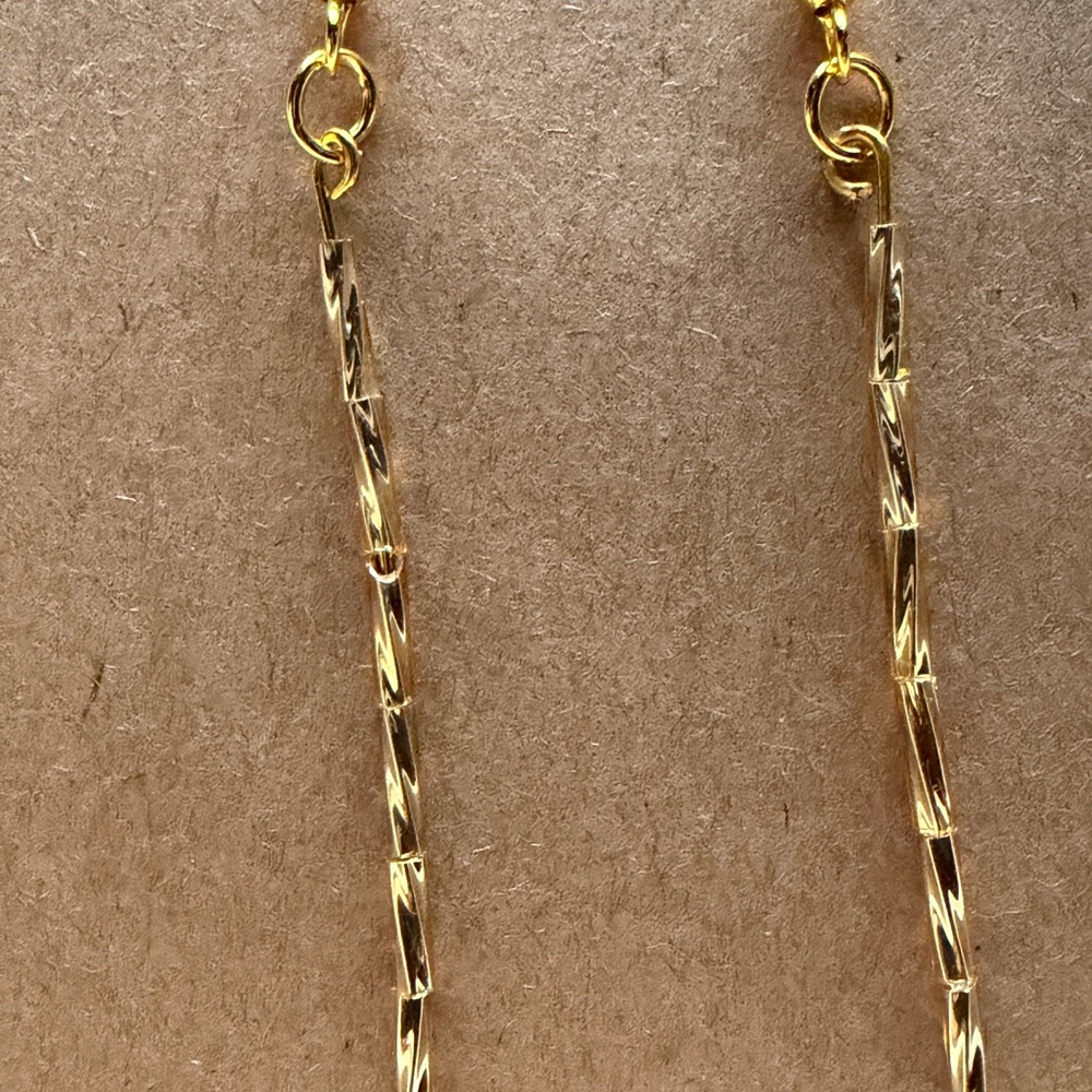 Elegant Gold Embellished Beaded Earrings Style #007